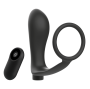 ADDICTED TOYS - PENISRING MIT FERNBEDIENUNG ANALPLUG SCHWARZ WIEDERAUFLADBAR