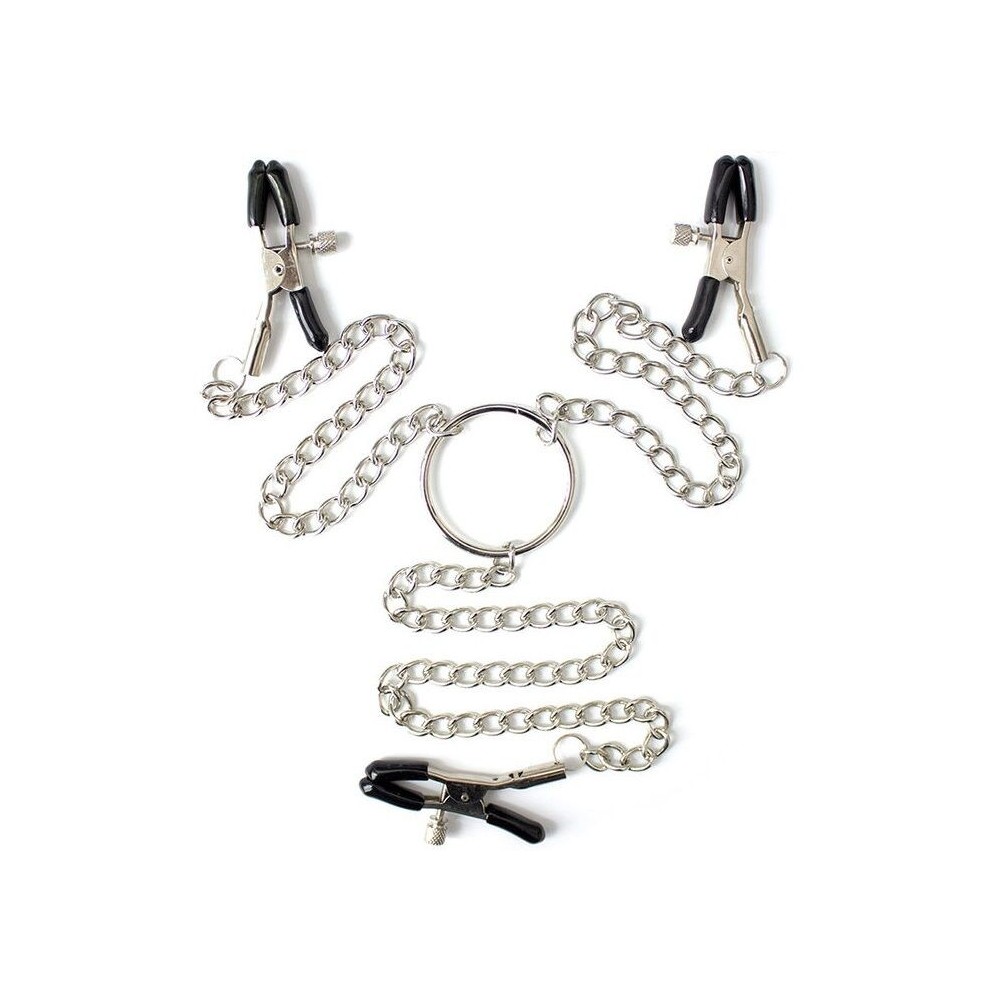 OHMAMA FETISH - 3 IN 1 METAL NIPPLE CLAMPS