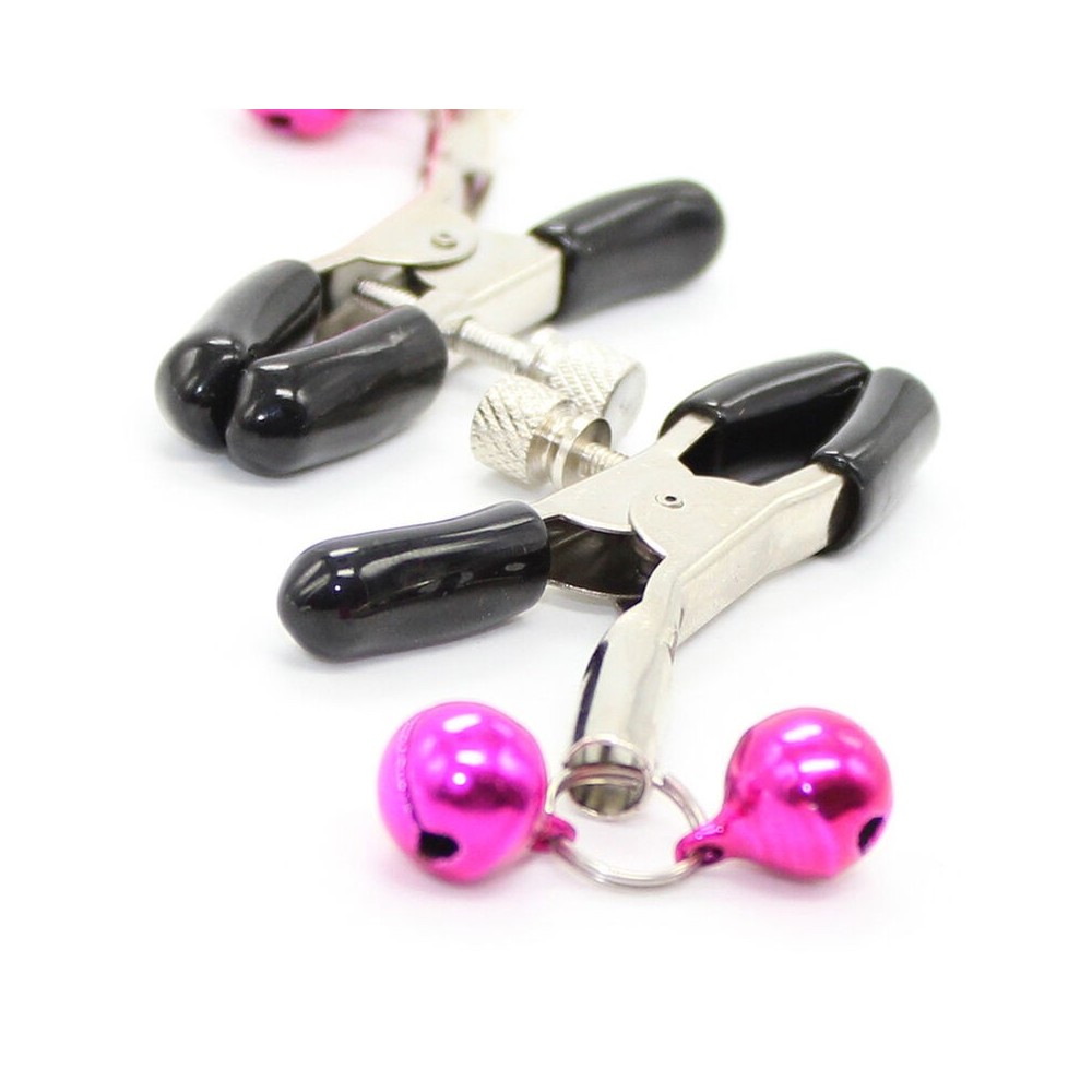 OHMAMA FETISH - NIPPLE CLAMPS WITH PINK BELL