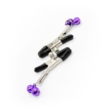 OHMAMA FETISH - DOUBLE BELLS NIPPLE CLAMPS PURPLE