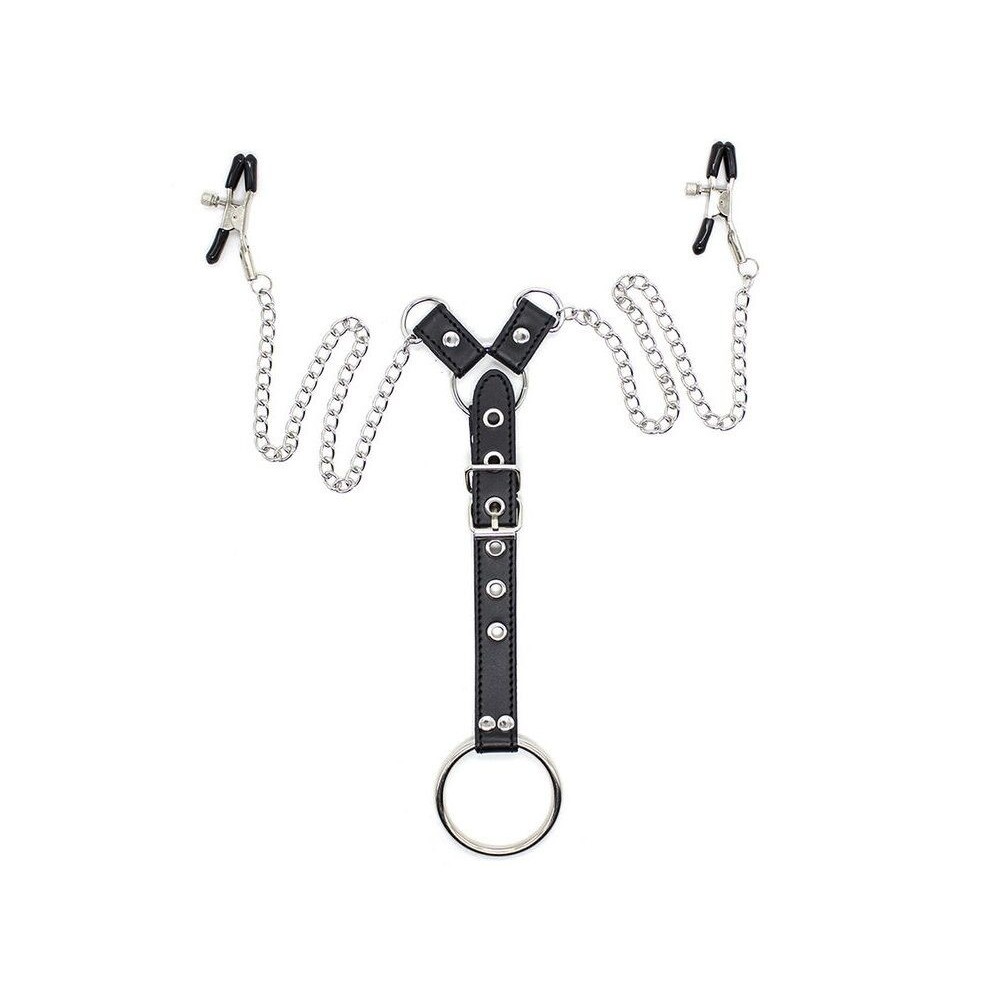 OHMAMA FETISH - NIPPLE CLAMPS COCK RING SET