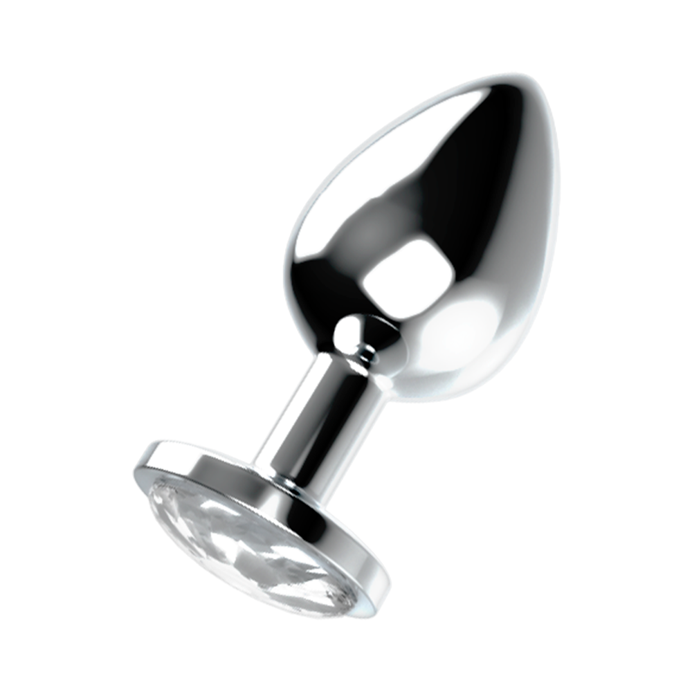 OHMAMA - PLUG ANALE METALLO BIANCO L