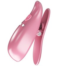 PRETTY LOVE - LEAF VIBRATING NIPPLE CLAMPS PINK