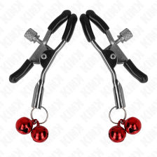 KINK - DOUBLE BELL NIPPLE CLAMP RED 6 CM