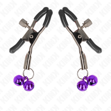 KINK - DOUBLE BELL NIPPLE CLAMP PURPLE 6 CM