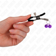 KINK - PINZA PER CAPEZZOLI DOPPIA CAMPANA VIOLA 6 CM