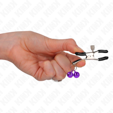 KINK - PINZA PER CAPEZZOLI DOPPIA CAMPANA VIOLA 6 CM