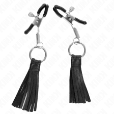 KINK - LEATHERETTE TASSEL NIPPLE CLAMPS 6 CM