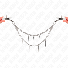 KINK - NIPPLE CLAMPS WITH SPIKES CHAINS 30 CM