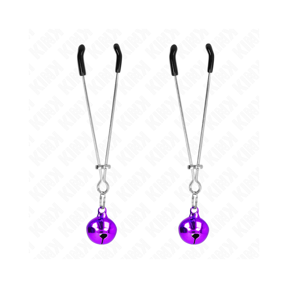 KINK - THIN BELL NIPPLE CLAMPS PURPLE 7 CM