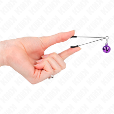 KINK - THIN BELL NIPPLE CLAMPS PURPLE 7 CM