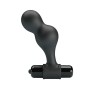 MR PLAY - BLACK SILICONE VIBRATOR ANAL PLUG