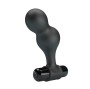 MR PLAY - BLACK SILICONE VIBRATOR ANAL PLUG