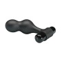 MR PLAY - BLACK SILICONE VIBRATOR ANAL PLUG