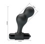 MR PLAY - BLACK SILICONE VIBRATOR ANAL PLUG