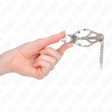 KINK - JAPANESE CLOVER NIPPLE CLAMPS WITH LITTLE CHAINS SILVER