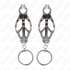 KINK - O-RING JAPANESE CLOVER NIPPLE CLAMPS SILVER