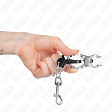 KINK - JAPANESE CLOVER NIPPLE CLAMPS WITH HOOKS SILVER