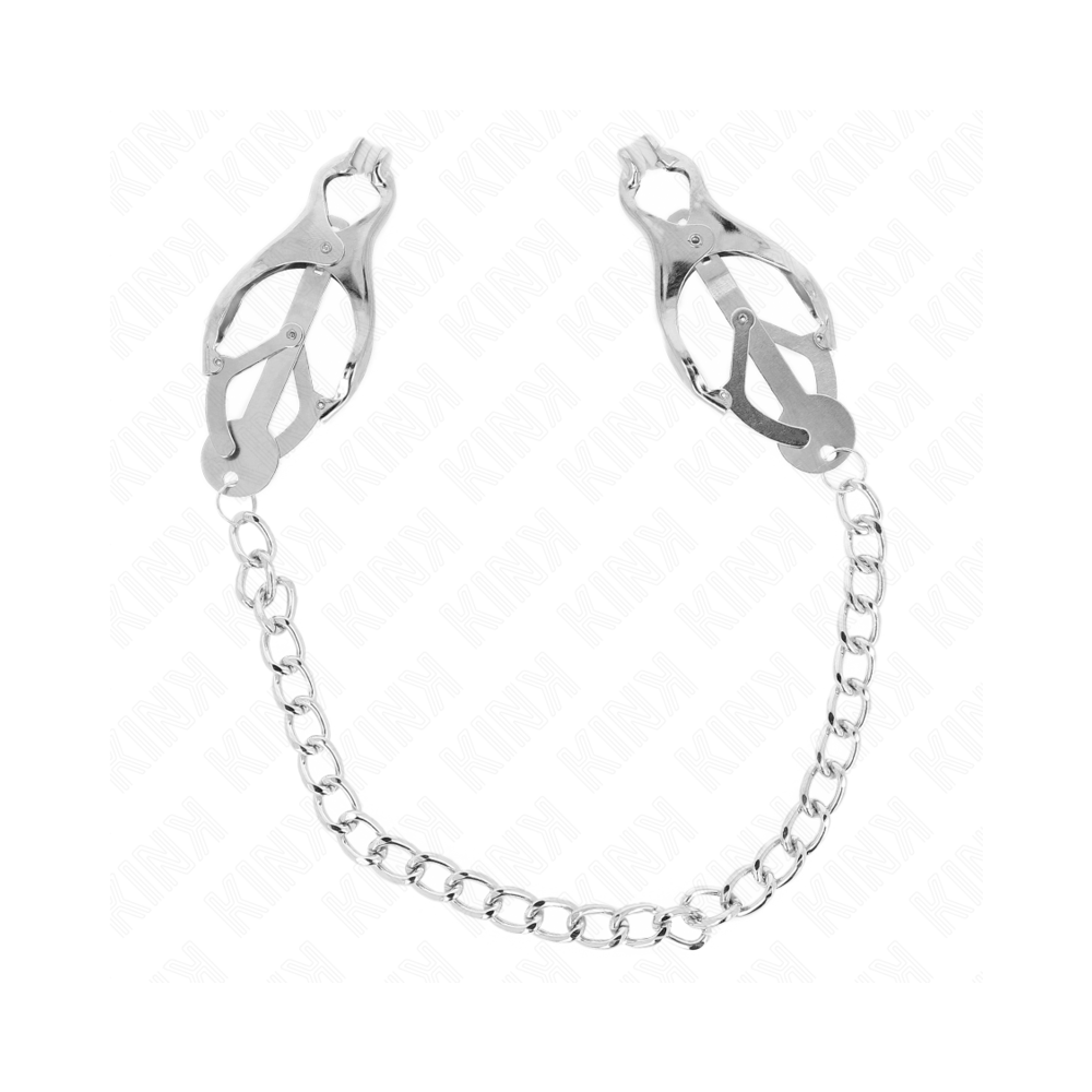 KINK - JAPANESE CLOVER NIPPLE CLAMPS WITH CHAIN SILVER 30 CM