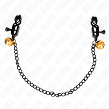 KINK - FLAT CHAIN NIPPLE CLAMPS AND BELL SILVER 30 CM