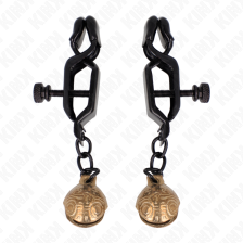 KINK - BELL JAW STYLE NIPPLE CLAMPS BLACK 7 CM