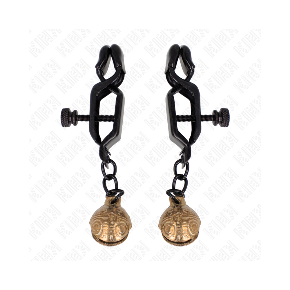 KINK - BELL JAW STYLE NIPPLE CLAMPS BLACK 7 CM