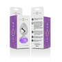 INTENSE - PLUG ANALE IN METALLO ALLUMINIO CON CRISTALLO VIOLA MISURA S