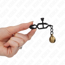 KINK - BELL JAW STYLE NIPPLE CLAMPS BLACK 7 CM