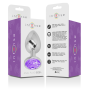 INTENSE - PLUG ANALE IN METALLO ALLUMINIO CON CRISTALLO VIOLA MISURA L