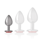 INTENSE - PLUG ANAL EN MÉTAL ALUMINIUM AVEC CRISTAL ROUGE TAILLE S
