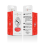 INTENSE - PLUG ANAL EN MÉTAL ALUMINIUM AVEC CRISTAL ROUGE TAILLE S