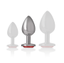 INTENSE - PLUG ANAL EN MÉTAL AVEC CRISTAL ROUGE TAILLE M