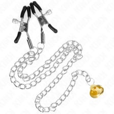 KINK - CHAIN NIPPLE CLAMPS WITH HORN PENDANT 30 CM