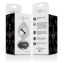 INTENSE - METAL ALUMINUM ANAL PLUG WITH BLACK GLASS SIZE L