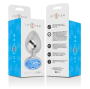 INTENSE - PLUG ANALE IN METALLO ALLUMINIO CON CRISTALLO BLU TAGLIA L