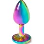 SECRETPLAY - PLUG ANAL EN MÉTAL ARC-EN-CIEL PETITE TAILLE 7 CM