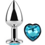 SECRETPLAY - TAPPO IN METALLO CUORE BLU TAGLIA PICCOLO 7 CM