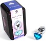 SECRETPLAY - PLUG ANAL DE METAL CORAO AZUL TAMANHO PEQUENO 7 CM
