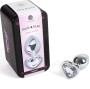 SECRETPLAY - PLUG ANAL DE METAL CORAO DE CRISTAL TRANSPARENTE TAMANHO PEQUENO 7 CM