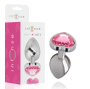 INTENSE - ALUMINUM METAL ANAL PLUG PINK HEART SIZE S