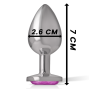 INTENSE - PLUG ANAL EN MÉTAL ALUMINIUM COEUR ROSE TAILLE S