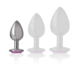 INTENSE - ALUMINUM METAL ANAL PLUG PINK HEART SIZE S