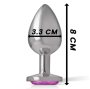 INTENSE - ALUMINIUM-METALL-ANAL-STECKER ROSA HERZ GRÖSSE M