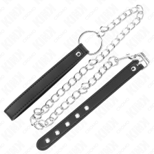 KINK - LEDER PENISRING 21,5 X 2 CM MIT 60 CM METALLKETTE UND LEDERBAND