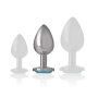 INTENSE - PLUG ANAL MÉTAL ALUMINIUM COEUR BLEU TAILLE M