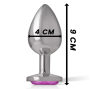 INTENSE - PLUG ANAL EN MÉTAL ALUMINIUM COEUR ROSE TAILLE L