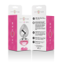 INTENSE - PLUG ANALE IN METALLO ALLUMINIO CUORE ROSA TAGLIA L