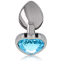 INTENSE - PLUG ANAL MÉTAL ALUMINIUM COEUR BLEU TAILLE L