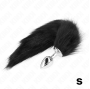 KINK - PLUG ANALE TAGLIA S 7 X 3 CM CON CODA SINTETICA 40 CM NERO