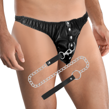 DARKNESS - BLACK UNDERPANTS WITH LEASH